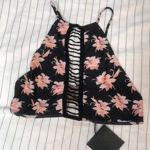 Acacia Malibu High Neck Bikini Top Aloha